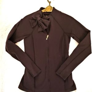 Kate Spade Beyond Yoga black jacket,neck bow